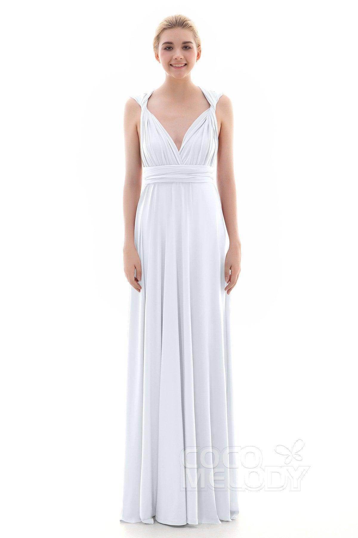 Sheath Floor Length Knitted Bridesmaid Dress COEF16001PS - COCOMELODY